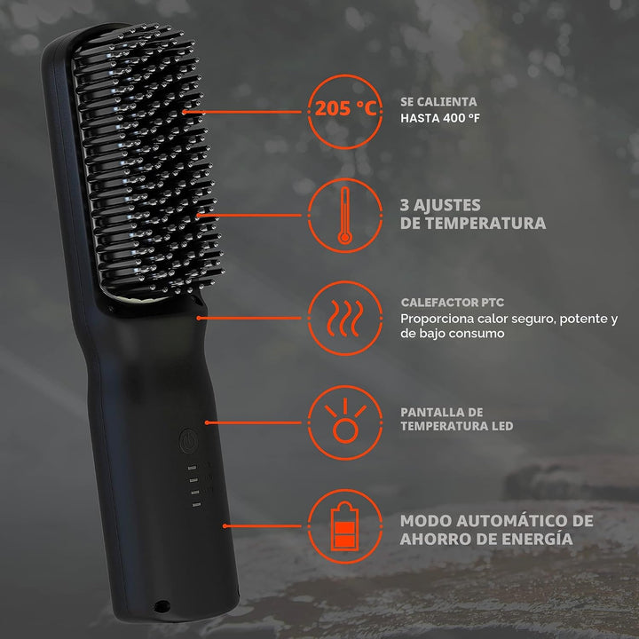 Wild Willies Alisador de barba para hombres \u2013 3 ajustes de tem...