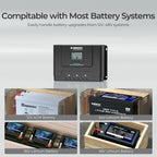 Renogy Controlador de carga solar MPPT de 60 A, 12 V/24 V/36 V/48 V