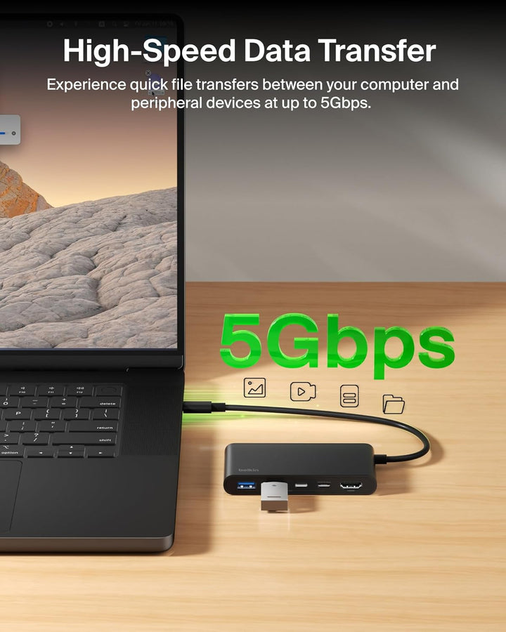 Belkin Concentrador USB C concentrador de 5 puertos con