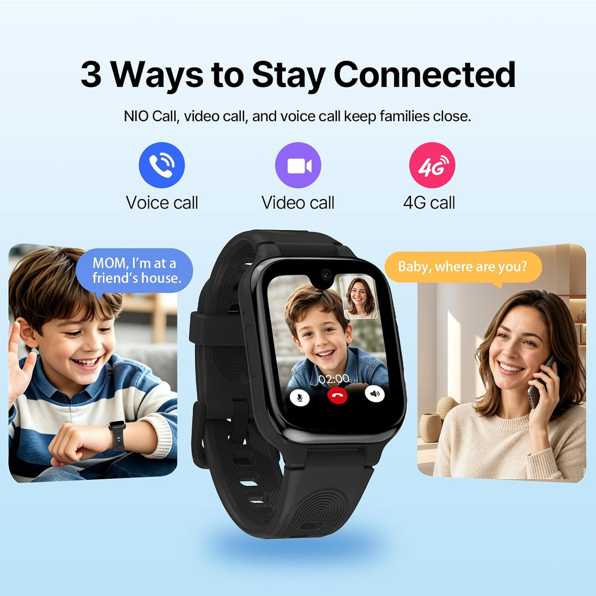 Reloj inteligente K9 para niños, 4G AI reloj inteligente para niños con rastreador GPS, reloj de teléfono, videollamadas, AMOLED de 1.78 pulgadas, SOS, modo escolar, IP68 impermeable