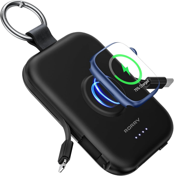 RORRY Cargador portátil, batería externa portátil de 5000 mAh con c...