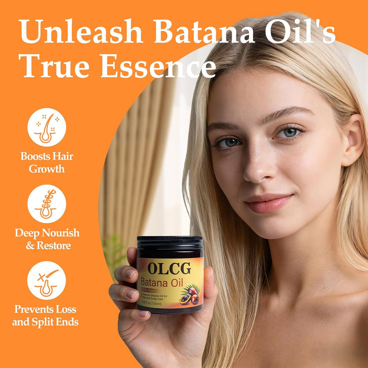 OLCG Aceite de batana 100% crudo para el crecimiento del cabello, p...