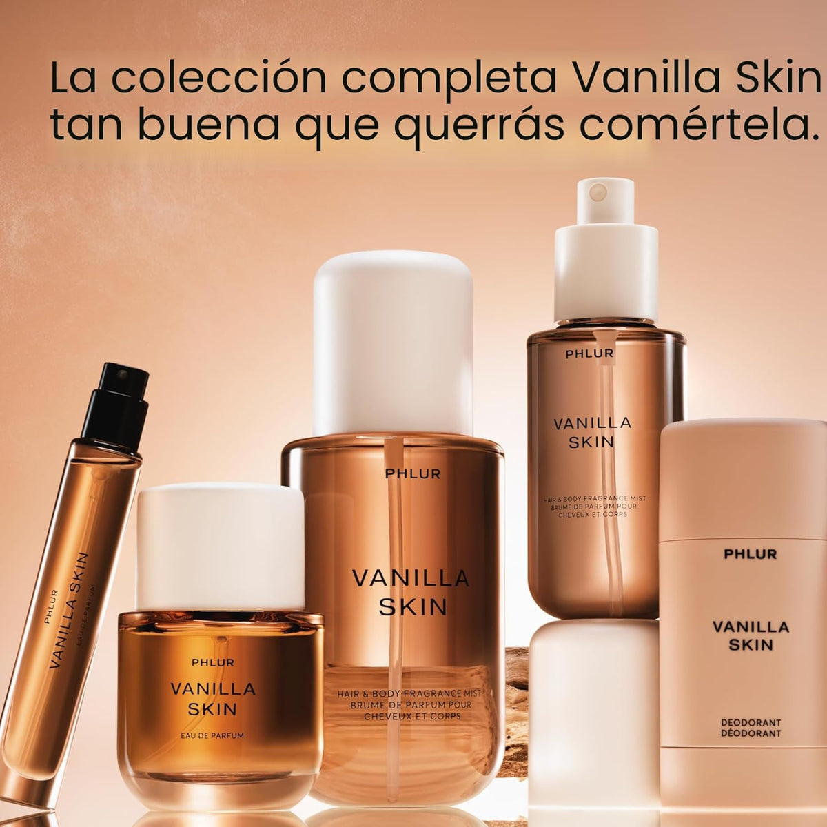PHLUR Vanilla Skin Body Mist - Bruma de fragancia para cabello y cu...