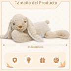 Peluche de conejo gigante de 31 pulgadas, juguete de peluche grande