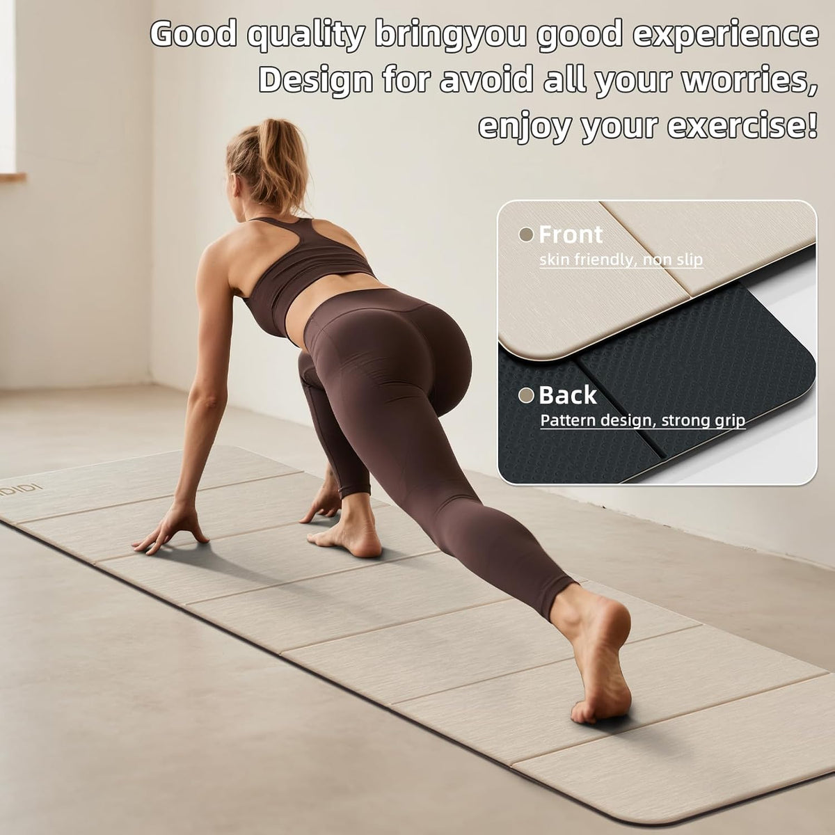 Tapete de Yoga Plegable - 70" x 24" | 0.32" (8 mm) de espesor