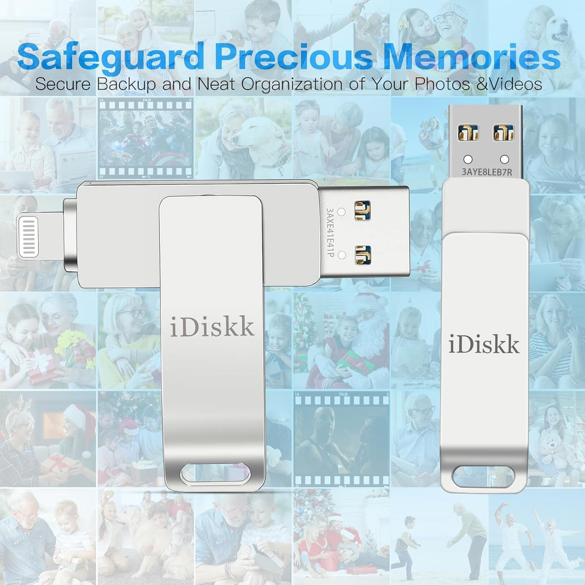 【Certificado App-le 1T B】 iDiskk Photo Storage, 931GB, USB+Lightning