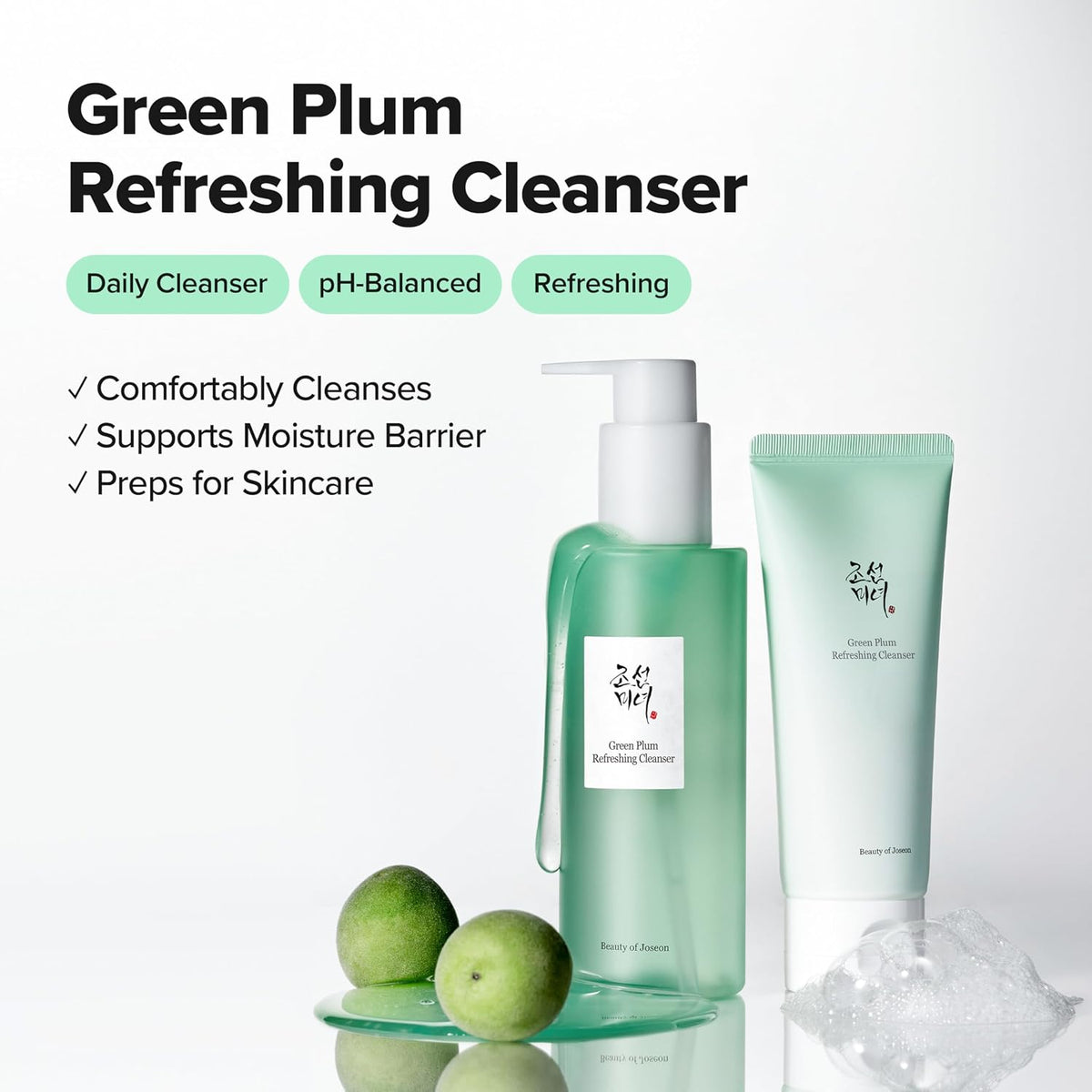Beauty of Joseon Gel de Limpieza Refrescante de Ciruela Verde, Tipo...