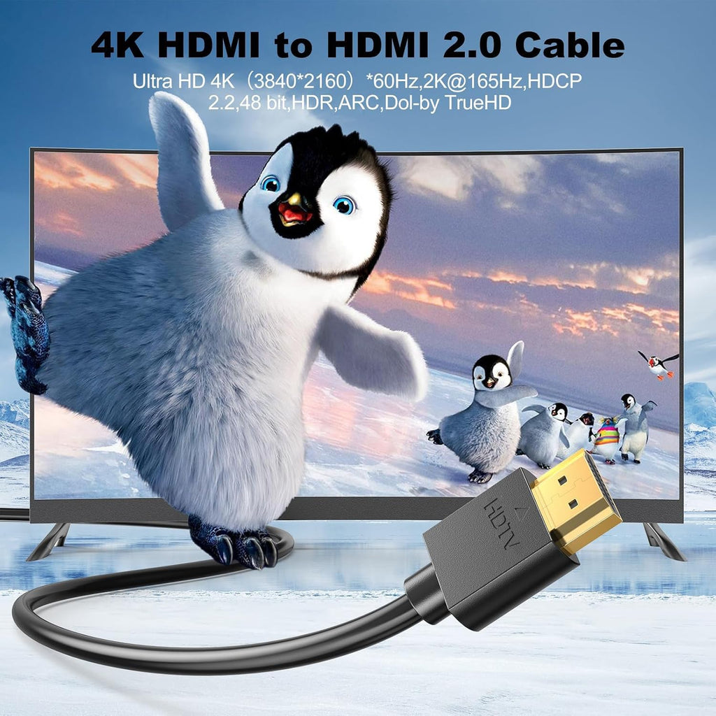 Cable HDMI de 6 pies, paquete de 10, blindado 4K HDMI 2.0 cable CL3