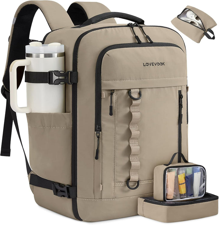 LOVEVOOK Mochila de viaje Mochila de transporte, Caqui