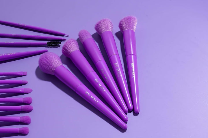 BS-MALL Juego de brochas de maquillaje, 18 piezas, base sintética d...