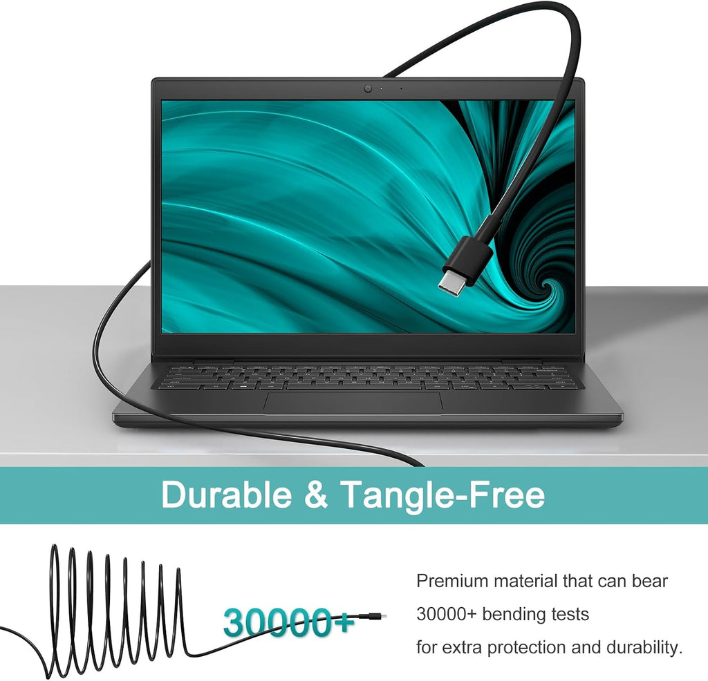 Cargador USB C para portátil de 130 W compatible con Dell XPS 15 17 9575, Precision Chrger 5750 5570 5530 5550 3560 3551 3550, cargador Latitude 5420 5510 7210 7310 7410 9410 9410 9410 0 951 0 - Cable