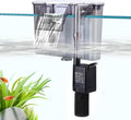 AQQA - Filtro silencioso para tanque de peces de 20-30 galones - Filtro de acuario colgante en la parte posterior con inicio automático, flujo ajustable de 6W/8W, sistema de filtro de desodorización y
