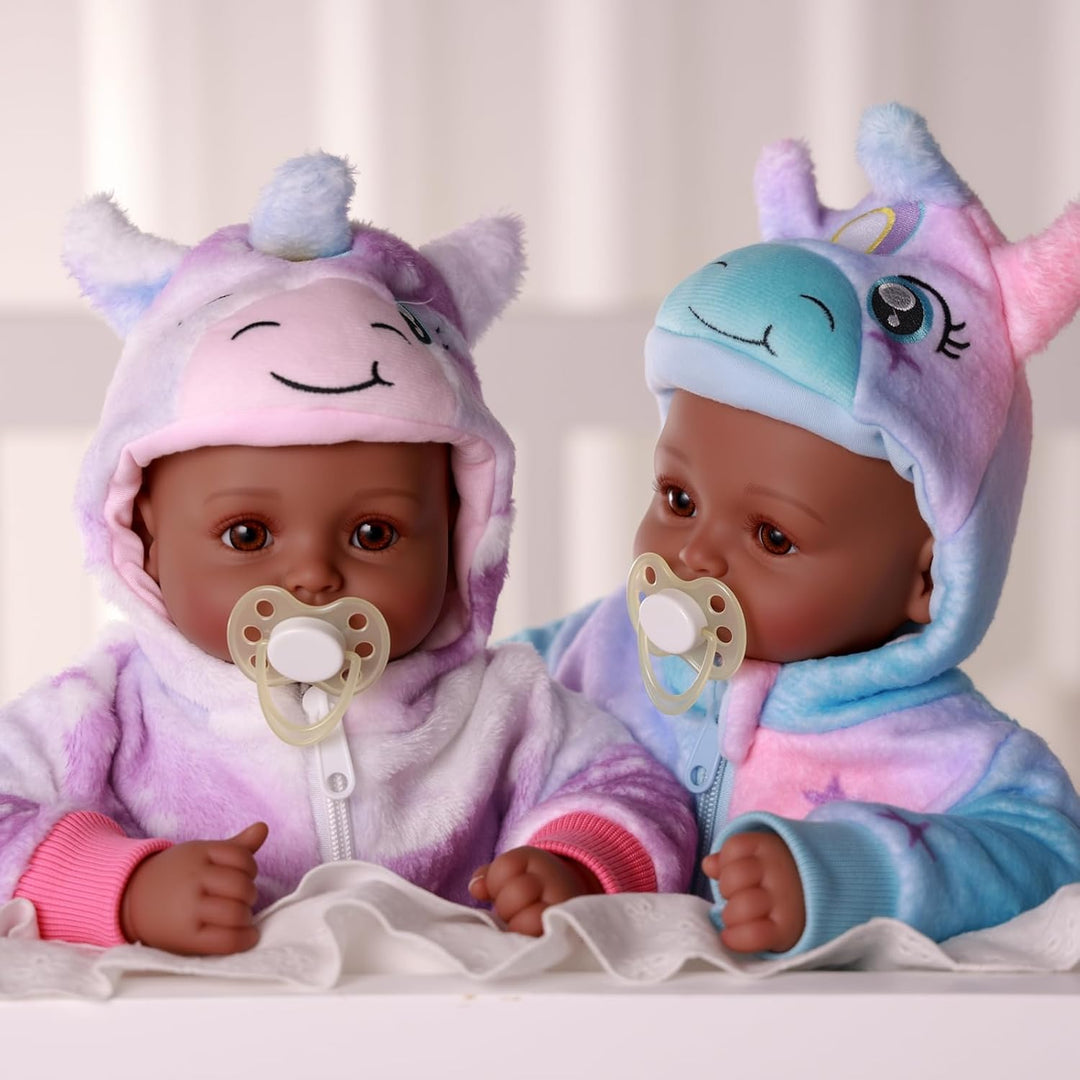 BABESIDE - Muñecas bebé negras gemelas, muñecas de bebé realistas d...