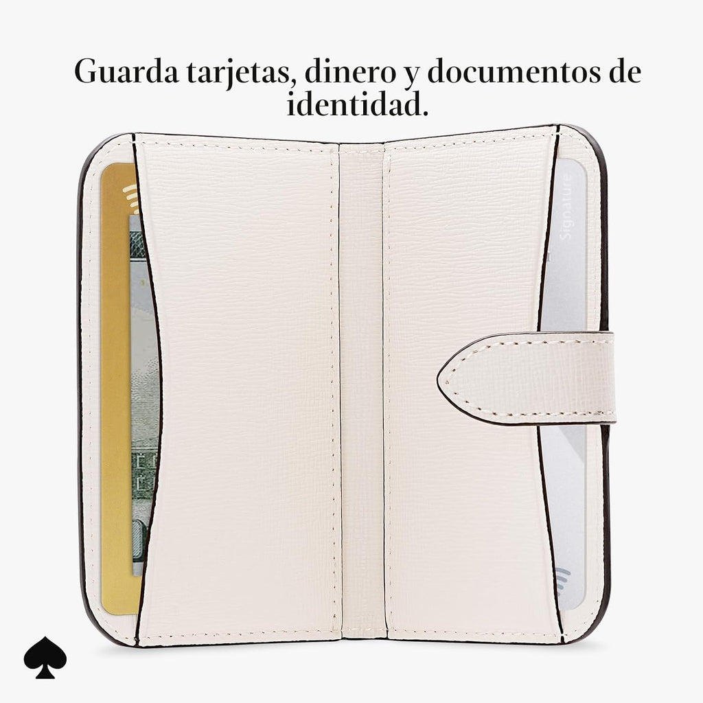 kate spade new york Morgan - Tarjetero magnético, color crema
