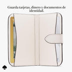 kate spade new york Morgan - Tarjetero magnético, color crema