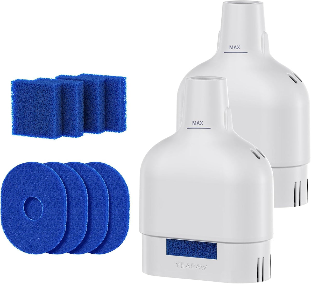 Filtros de fuente de agua para gatos, paquete de 2 filtros de repuesto para fuente de agua de acero inoxidable, filtro de cinco etapas para fuente de agua de acero inoxidable, juego de filtros