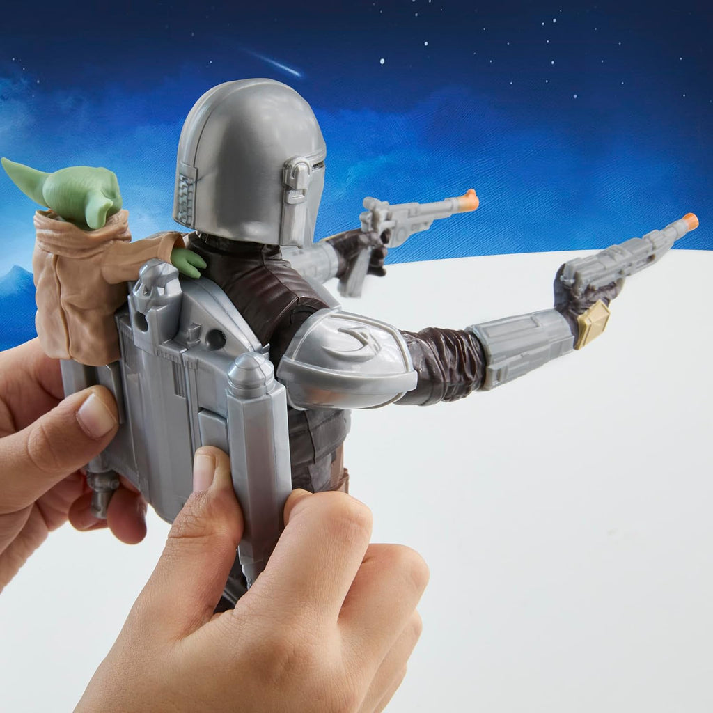 STAR WARS The Mandalorian & Grogu Bounty Blaster, figura de acción de 11 pulgadas con efectos de sonido, juguetes interactivos para niños y niñas a partir de 4 años