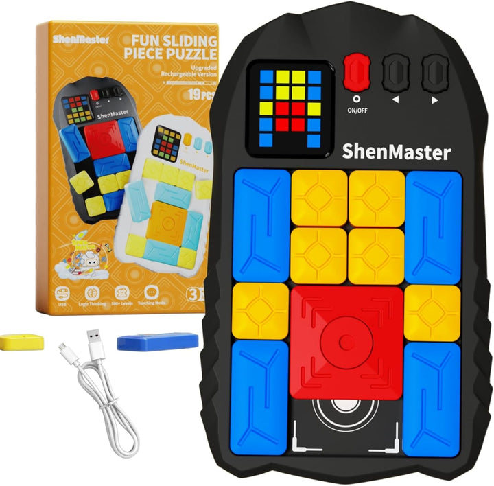 Klotski - Juego de rompecabezas recargable, juguetes cerebrales par...