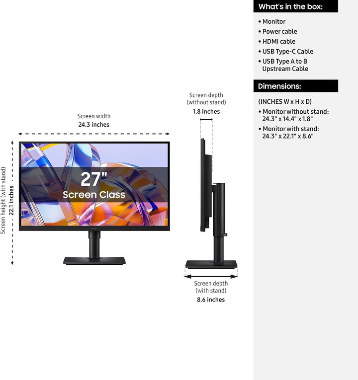Samsung Monitor de alta resolución ViewFinity S8 (S80UH) de 27"...