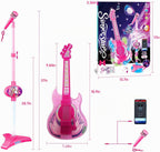 Juego de guitarra eléctrica y micrófono para niños, juguete musical, regalo