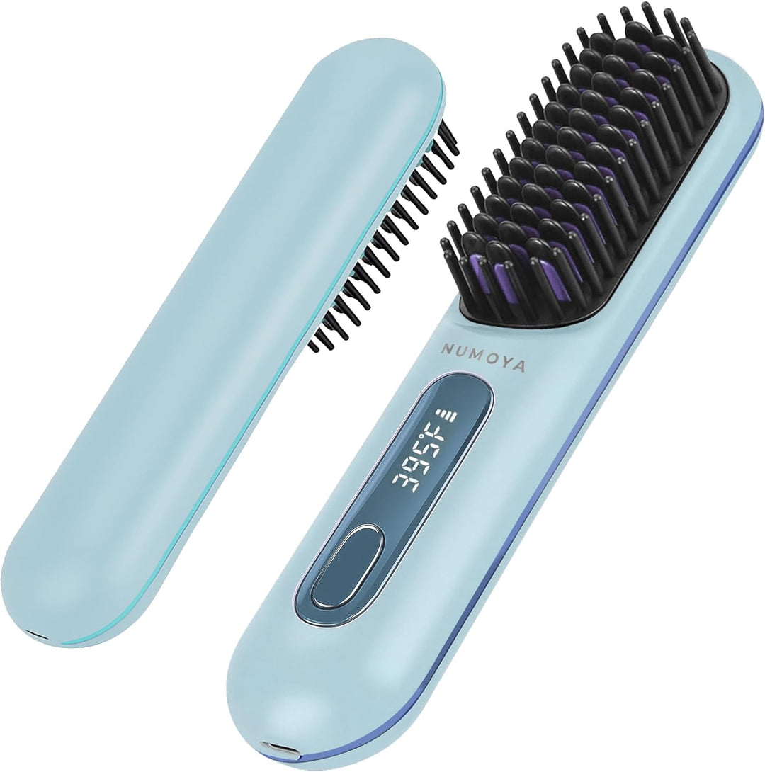 NUMOYA Go Brush Pro - Cepillos alisadores de cabello inalámbricos p...