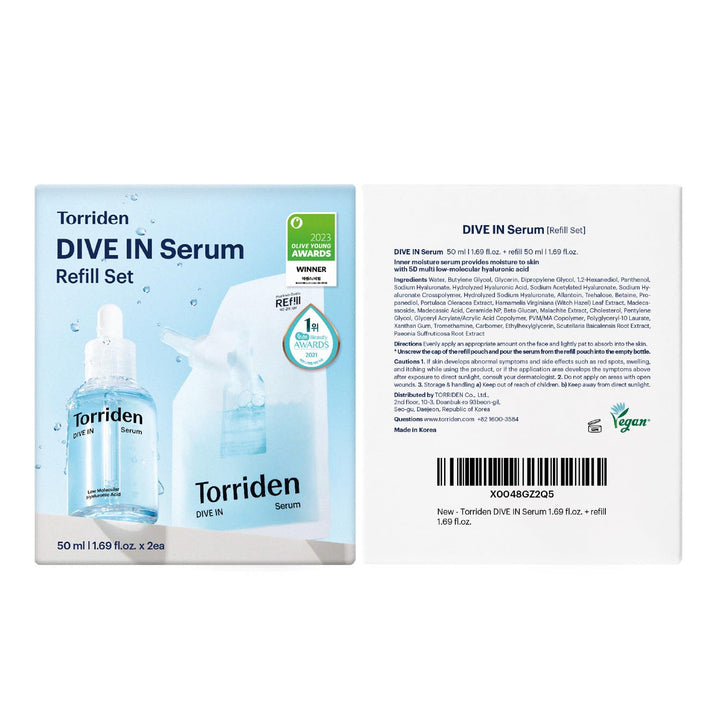 Torriden Suero DIVE IN de 1.69 onzas líquidas + bolsa de repuesto d...