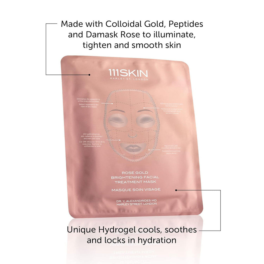 111SKIN Máscara de tratamiento facial iluminadora de oro rosa | Sin...