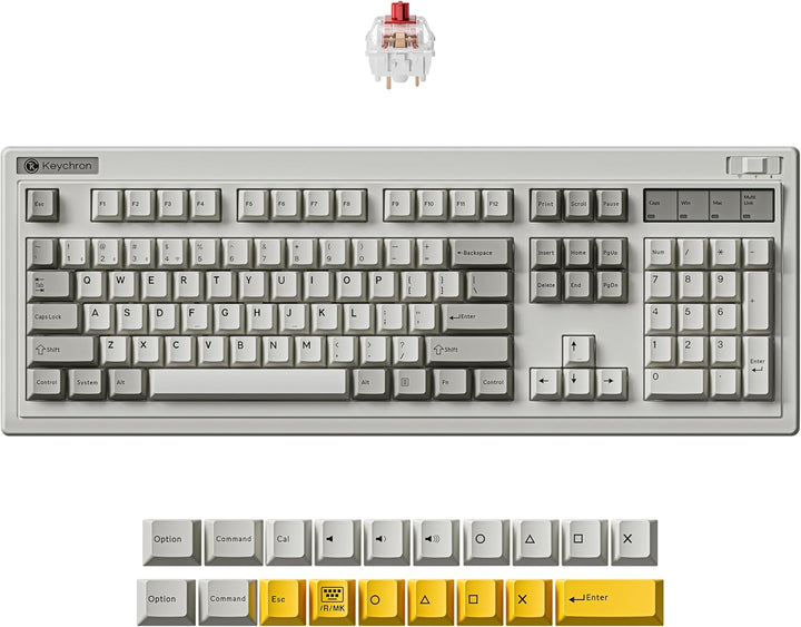 Keychron R6 - Teclado mecánico inalámbrico retro, 100% tamaño compl...