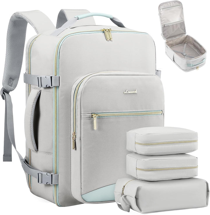 LOVEVOOK Mochila de viaje para mujeres y hombres, 40L, aprobada por...