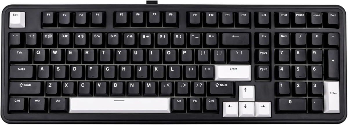 EPOMAKER Teclado mecánico inalámbrico de tres modos TH99 con batería, Negro, Creamy Jade