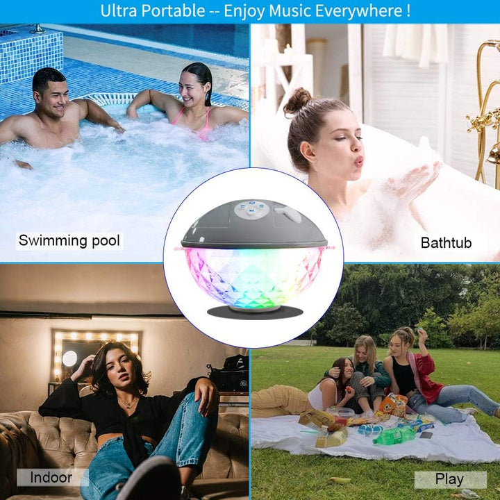 Blufree Altavoces Flotantes para Piscina con Luces Coloridas, Altav...