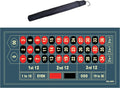 Tapete de mesa de póquer de ruleta, 47 x 23.6 pulgadas, tapete de goma