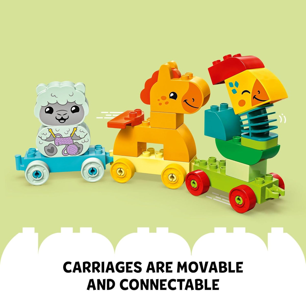 LEGO DUPLO My First Animal Train Building Set and Horse