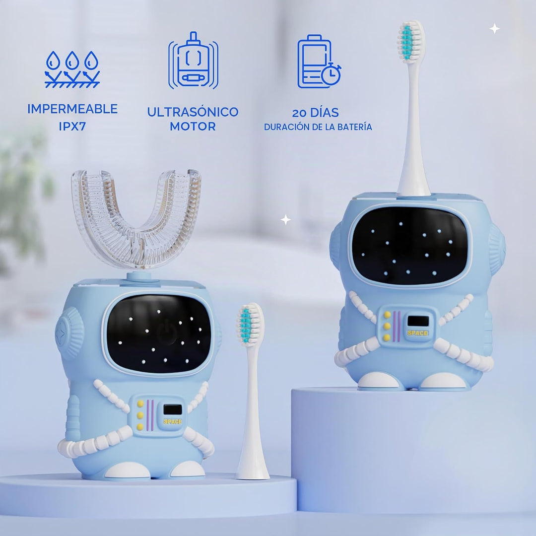 Bendi Cepillo de dientes eléctrico en forma de U para niños de 2 a...