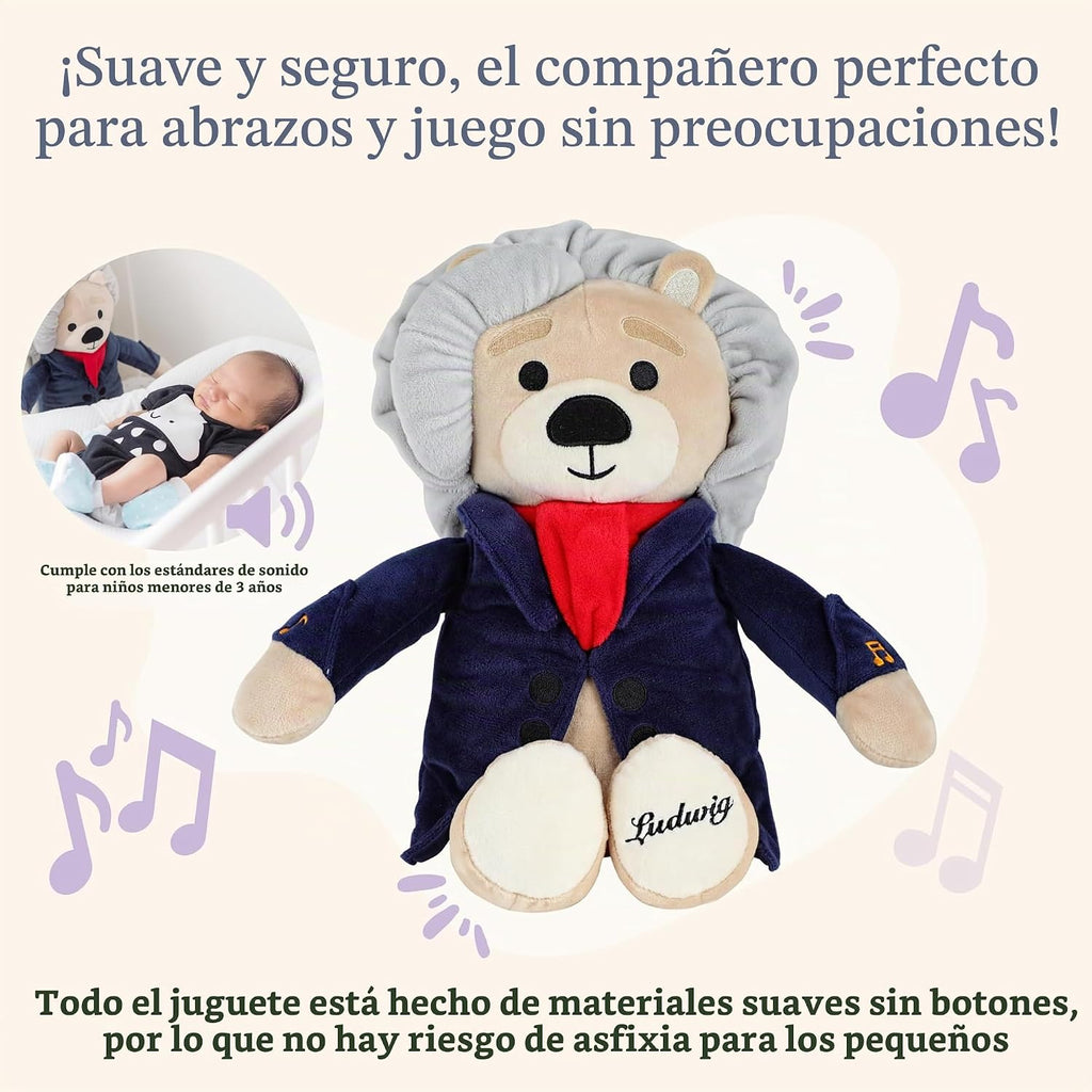 Ludwig Van Beethoven - Oso virtuoso, música clásica para bebés, juguete educativo para bebés, niños y adultos