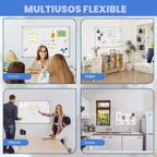 Pizarra blanca de doble cara de borrado en seco magnético para pared, 24 x