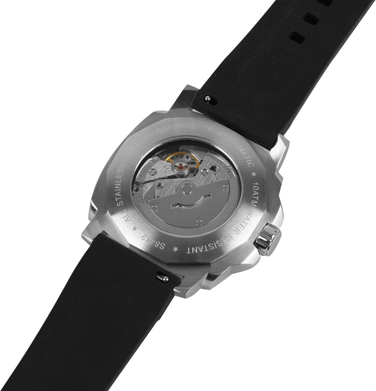 SEAKOSS Reloj Automático 40mm Movimiento Seagull ST1612 10ATM Relojes de buceo para hombres con calendario Zafiro Luminoso Mecánico