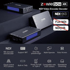 Codificador/decodificador de video HDMI 4K, ZowieBox, convertidor/reproductor nativo NDI HX3 (certificado), UVC a HDMI, captura de video Pass-Through, SRT/RTMP(S)/RTSP, transmisión en vivo a YouTube