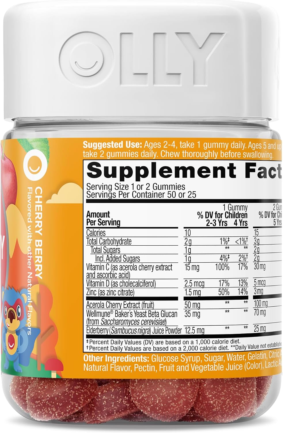 Suplementos probióticos de goma multivitamínico OLLY Kids, Mighy Im...