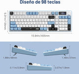 AOC GK210 Teclado inalámbrico para juegos con pantalla y perilla, t...