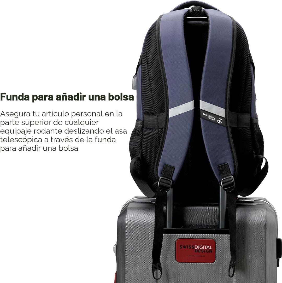 swissdigital Mochila para portátil de viaje de negocios, para hombr...
