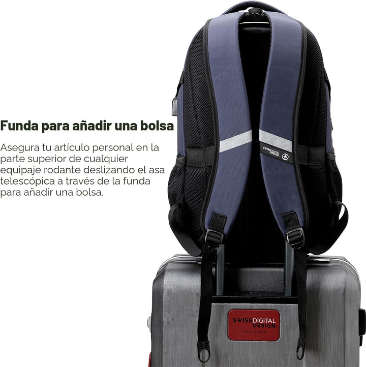 swissdigital Mochila para portátil de viaje de negocios, para hombr...