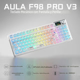 Aula F98Pro V3 - Teclado mecánico inalámbrico con pantalla y perill...