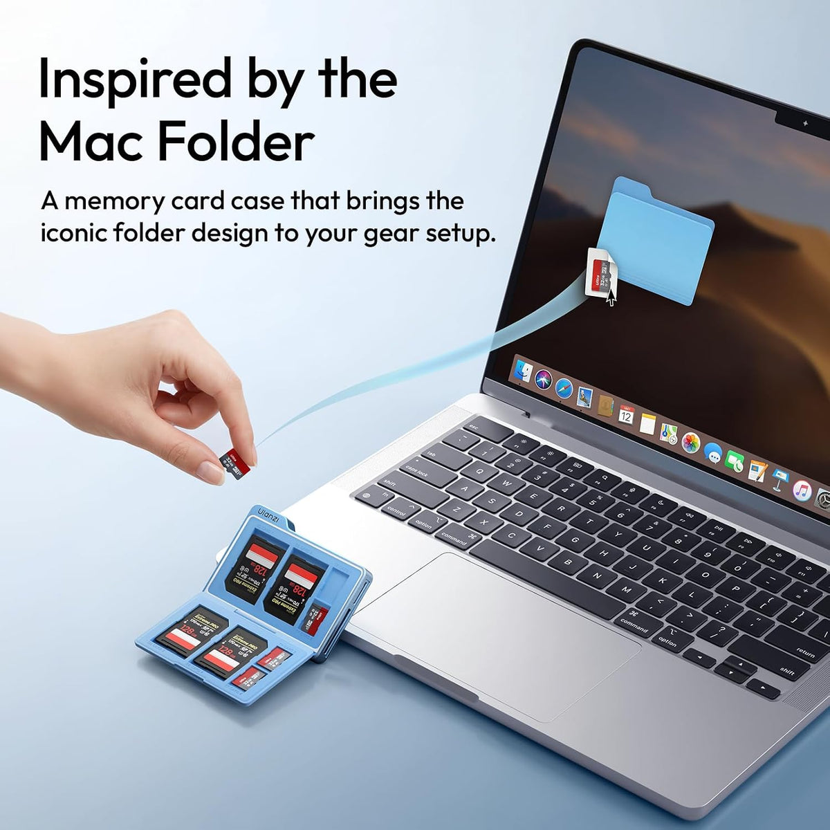 ULANZI Estuche para tarjetas de memoria DC01 y lector USB-C, 4 ranuras SD +