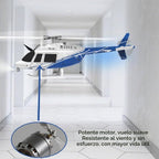 Helicóptero de control remoto FB-05, helicóptero de rotor único de 6 canales con giroscopio de 6 ejes, retención de altitud, aterrizaje de despegue de una tecla, parada de emergencia circular