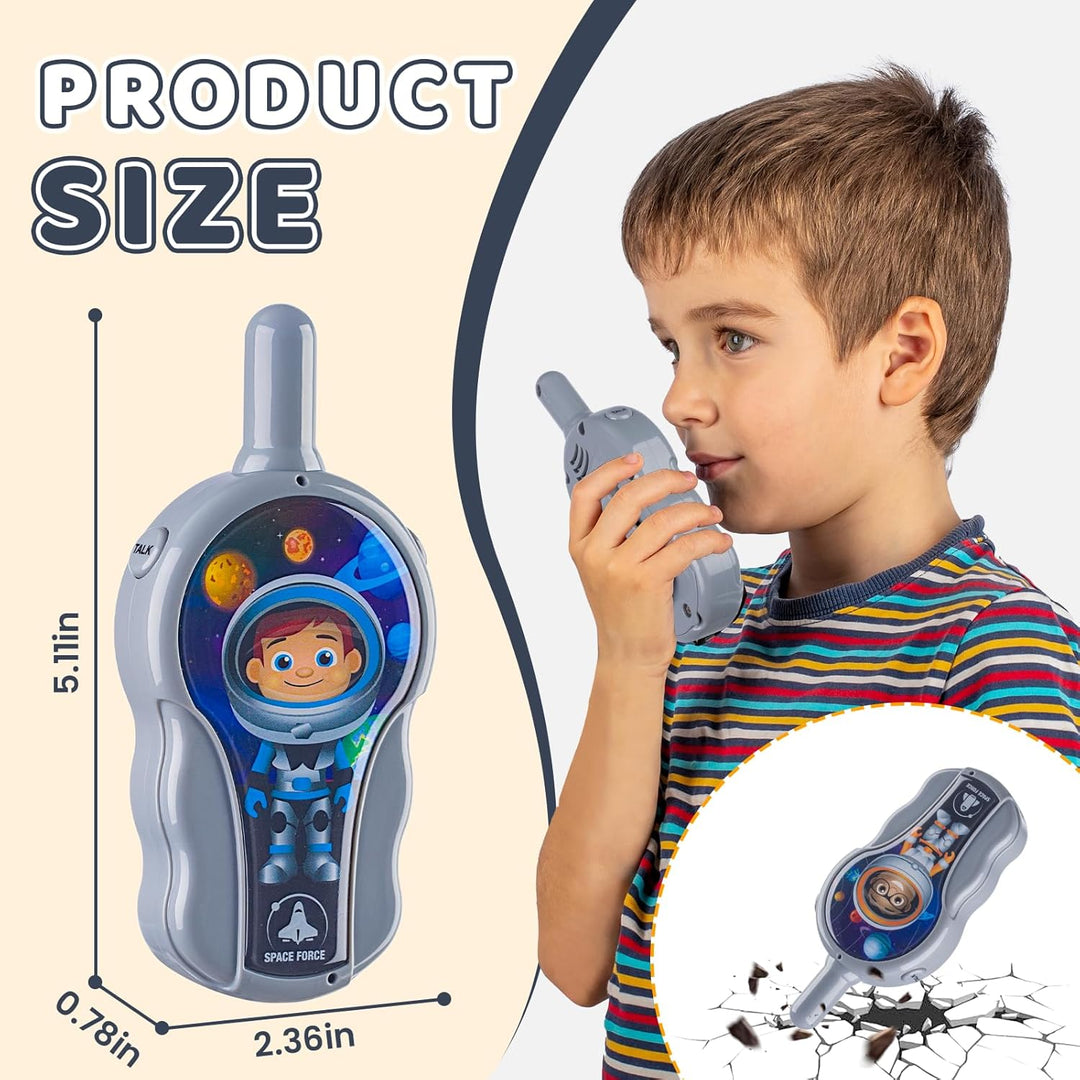 Walkie Talkies para niños, paquete de 2 unidades, temática de astro...