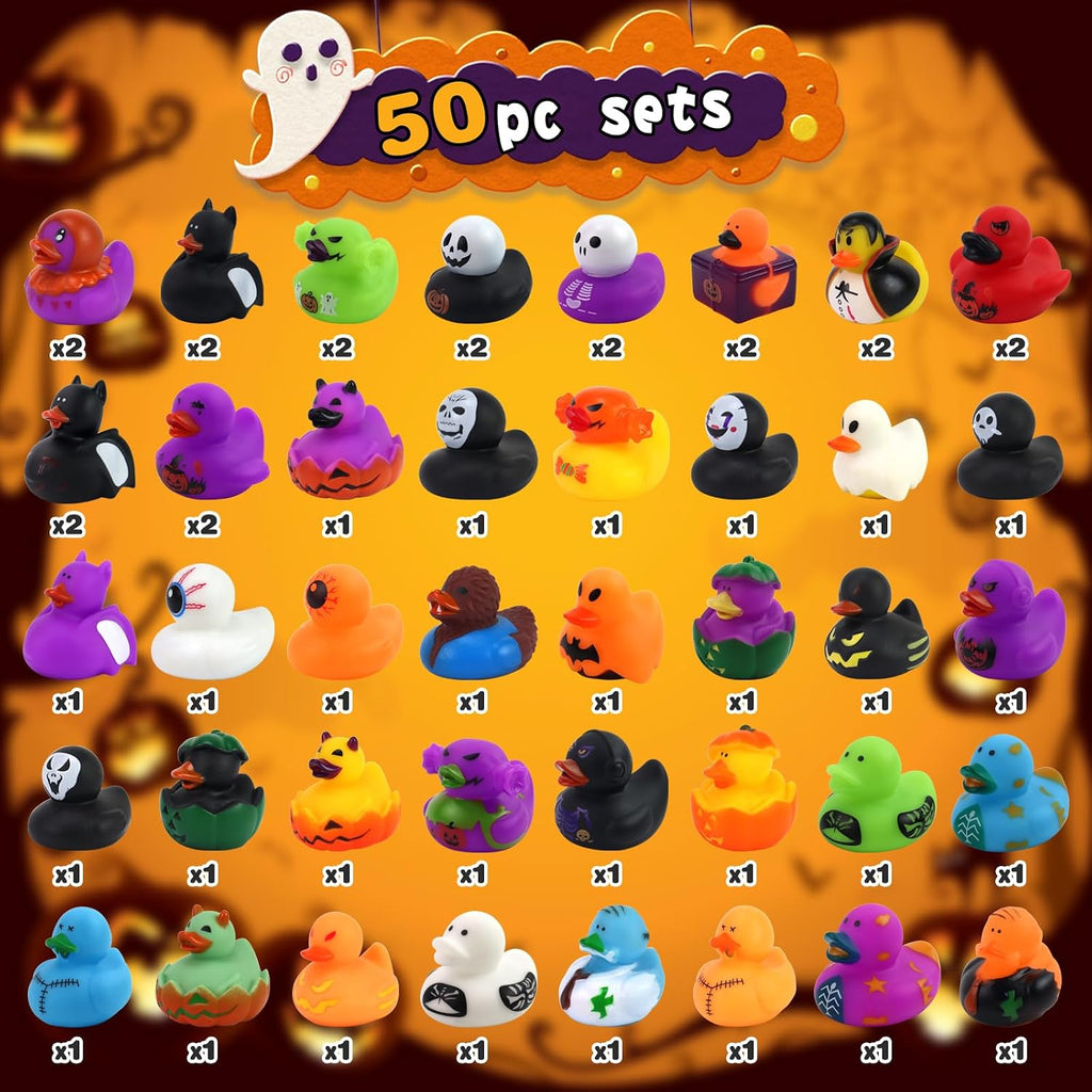 Patos de Halloween para Jeeps - Juego de 50 patos de goma para Halloween a
