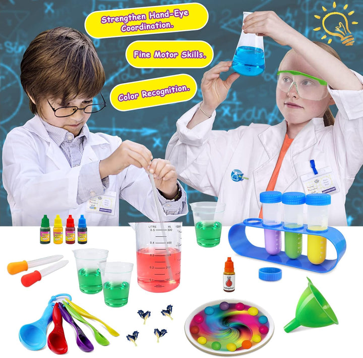 UNGLINGA Kit de ciencia de 30 experimentos para niños con bata de l...