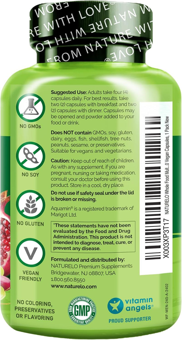 NATURELO Multivitamínicos para Hombres - Multivitamínico de Aliment...