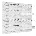 Kit organizador de tablero de clavijas, paquete de 4 paneles de metal de 12
